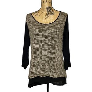 Vintage Long Sleeve Layered Tunic Top XL